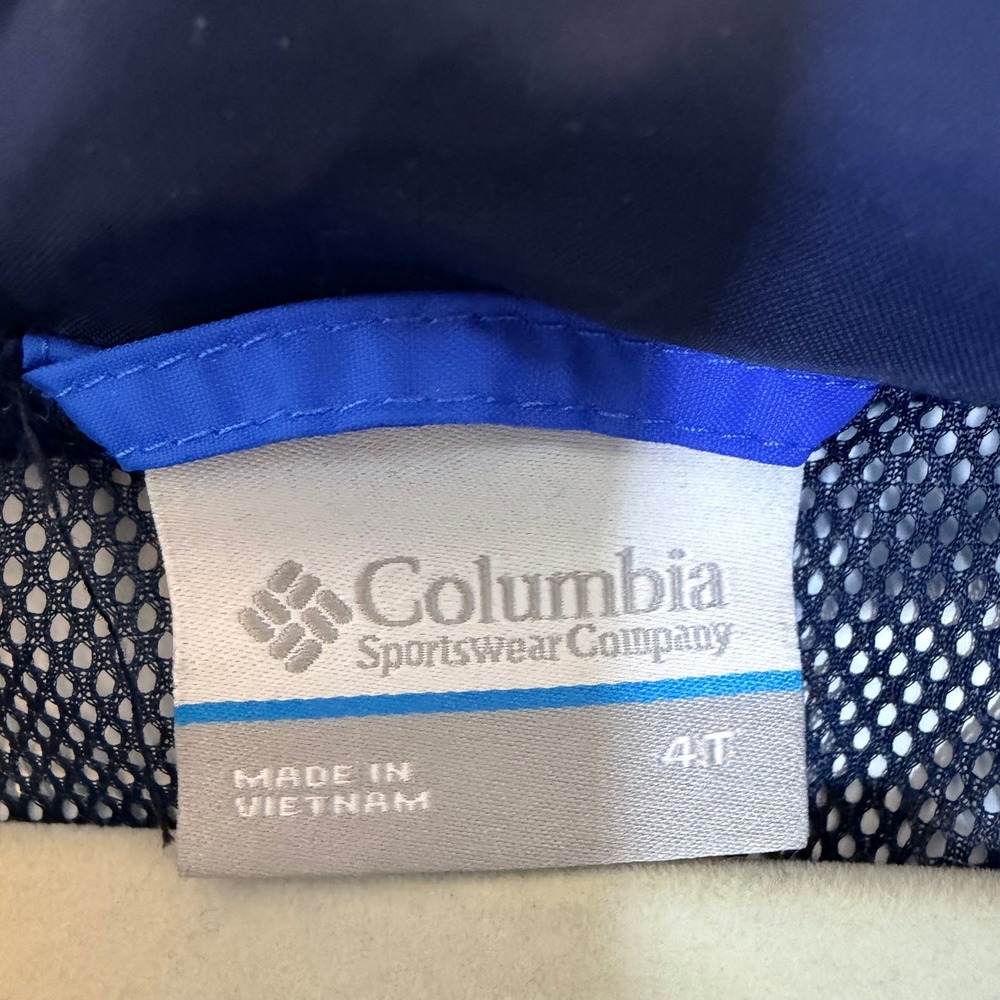 Columbia Kids Blue Omni-Tech Waterproof Rain Jacket Hooded Windbreaker 4T - Picture 2 of 4
